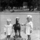 Marysia i Józia Majewskie, Szczecin, Plac Grunwaldzki, 8.03. 1949 r.
